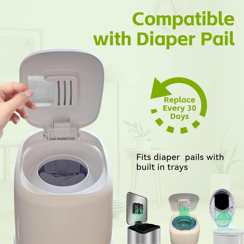 Gresource 12 Pack Diaper Pail Carbon Refill Filters–Premium Charcoal Odor Absorbers Deodorizer for Playtex Diaper Genie Complete and Expressions Pail –Ultimate Odor Control for Baby Nursery & More - Image 2